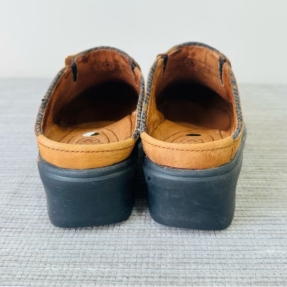 Ariat Womens Mendocino Mules Shoes Size 8,5 Brown Leather Slip On Tassel Clogs - Picture 6 of 10